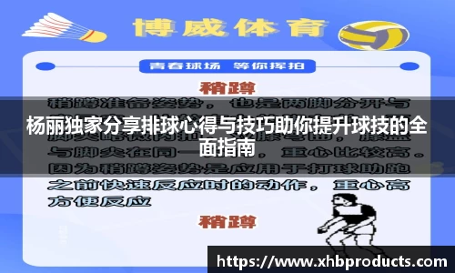 杨丽独家分享排球心得与技巧助你提升球技的全面指南